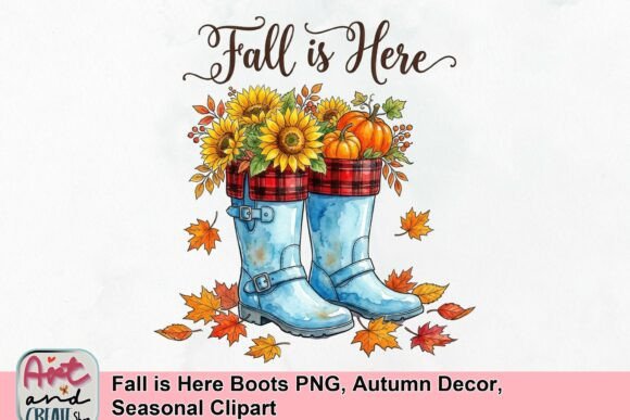 Download Fall is Here Boots PNG, Autumn Decor, Seasonal Clipart - Seasonal clipart Collection