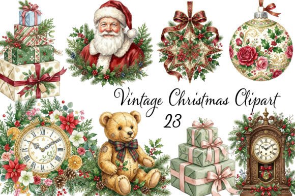 Download Vintage Christmas Clipart - Christmas clipart Collection