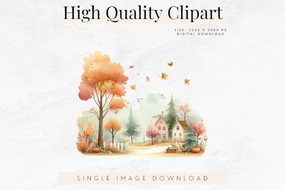 Download Fall Village Autumn Seasonal Clipart - Seasonal clipart Collection