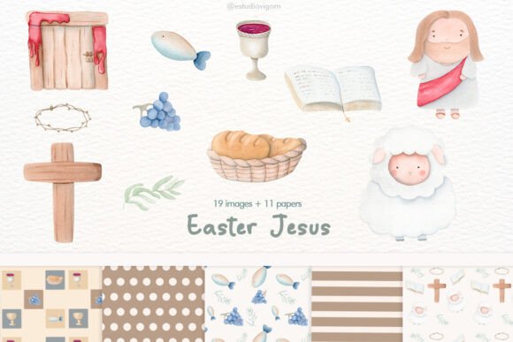 Download Watercolor Clipart Easter Jesus - Watercolor clipart easter Collection